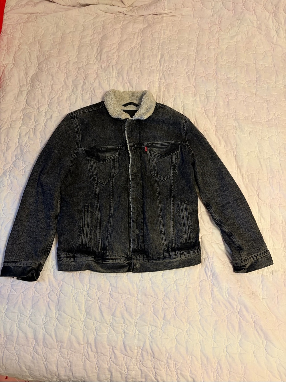 Levi’s sherpa lined trucker jacket denim jacket Large